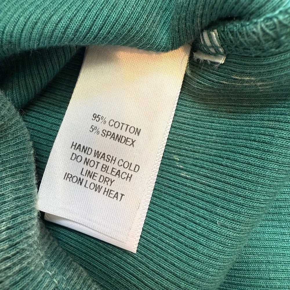 Lulu's Teal Green Ribbed Racerback Tank Top Size Small - Picture 8 of 8